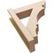 Ekena Millwork 6-in W x 20-in D x 24-in H Balboa Slat Rough Cedar Woodgrain TimberThane Outlooker, Primed Tan OUTUR060X20X24BOA24RCPR - alternate 5